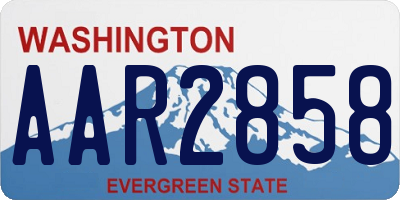 WA license plate AAR2858