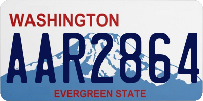 WA license plate AAR2864