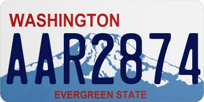 WA license plate AAR2874