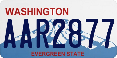 WA license plate AAR2877