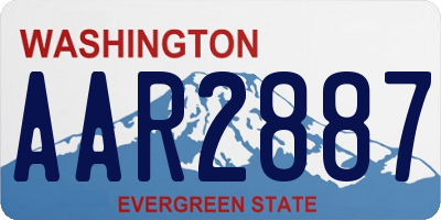 WA license plate AAR2887