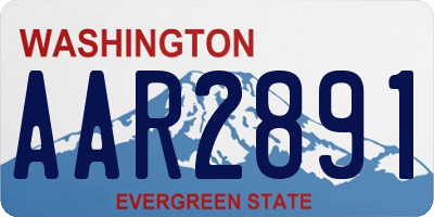 WA license plate AAR2891