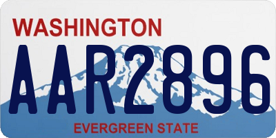WA license plate AAR2896