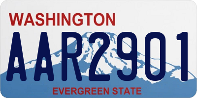 WA license plate AAR2901