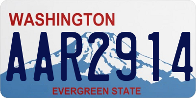 WA license plate AAR2914