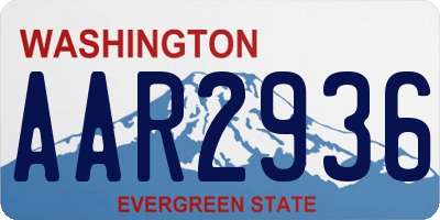 WA license plate AAR2936