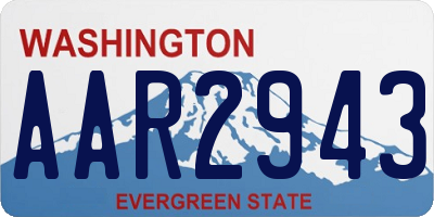 WA license plate AAR2943