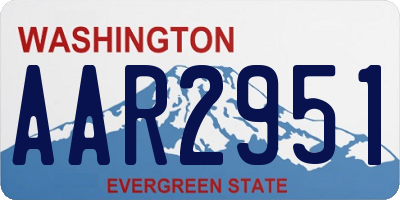 WA license plate AAR2951