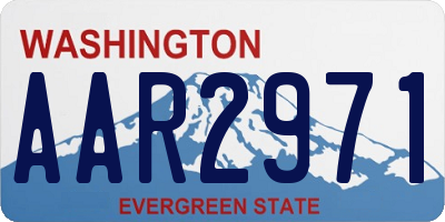 WA license plate AAR2971