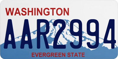 WA license plate AAR2994