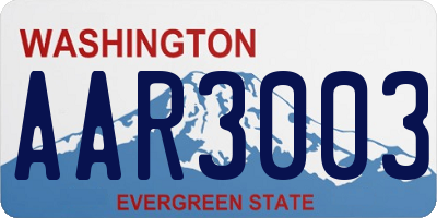 WA license plate AAR3003