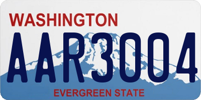 WA license plate AAR3004