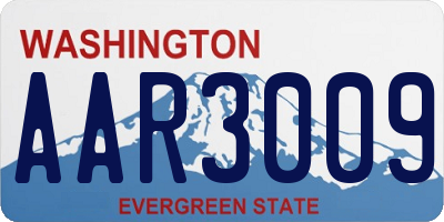 WA license plate AAR3009