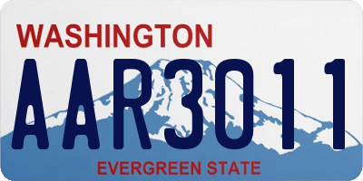 WA license plate AAR3011
