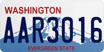 WA license plate AAR3016