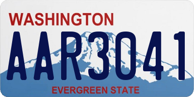 WA license plate AAR3041