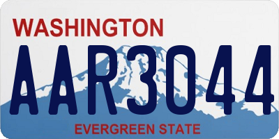 WA license plate AAR3044