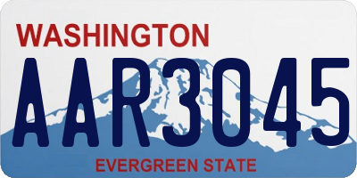WA license plate AAR3045