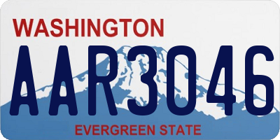 WA license plate AAR3046