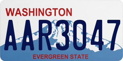 WA license plate AAR3047