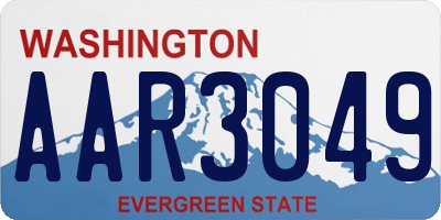 WA license plate AAR3049
