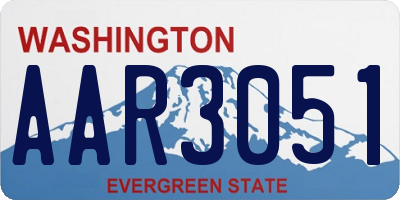 WA license plate AAR3051