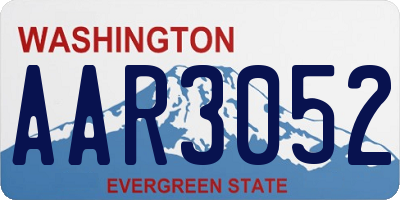 WA license plate AAR3052