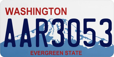 WA license plate AAR3053
