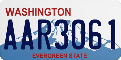 WA license plate AAR3061