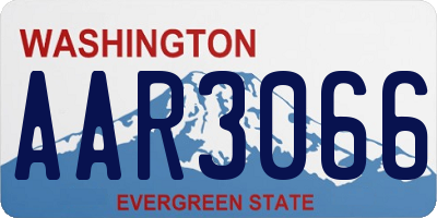 WA license plate AAR3066
