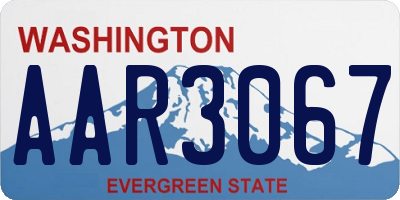 WA license plate AAR3067