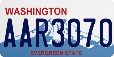 WA license plate AAR3070