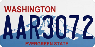 WA license plate AAR3072