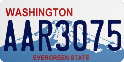 WA license plate AAR3075