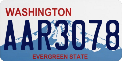 WA license plate AAR3078