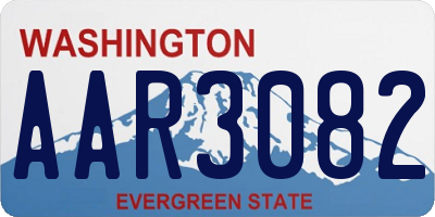WA license plate AAR3082