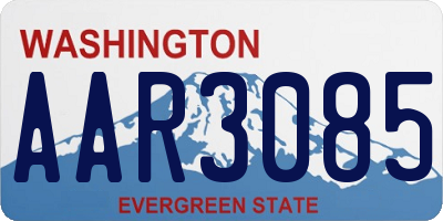 WA license plate AAR3085