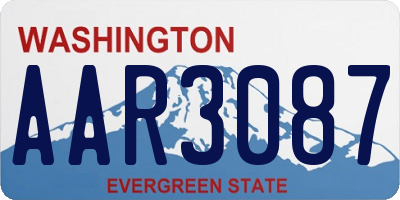 WA license plate AAR3087