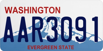 WA license plate AAR3091