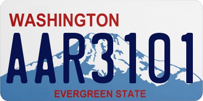 WA license plate AAR3101