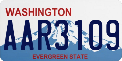 WA license plate AAR3109