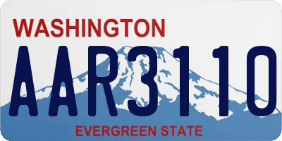 WA license plate AAR3110