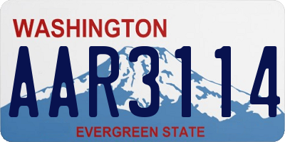 WA license plate AAR3114