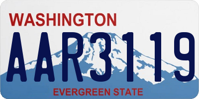 WA license plate AAR3119