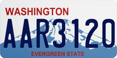 WA license plate AAR3120