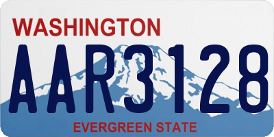 WA license plate AAR3128