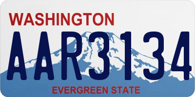 WA license plate AAR3134