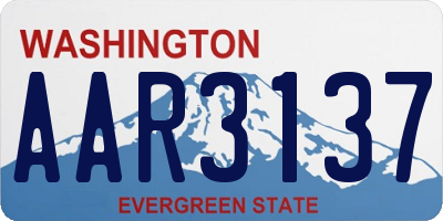 WA license plate AAR3137