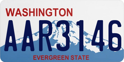 WA license plate AAR3146