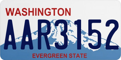 WA license plate AAR3152